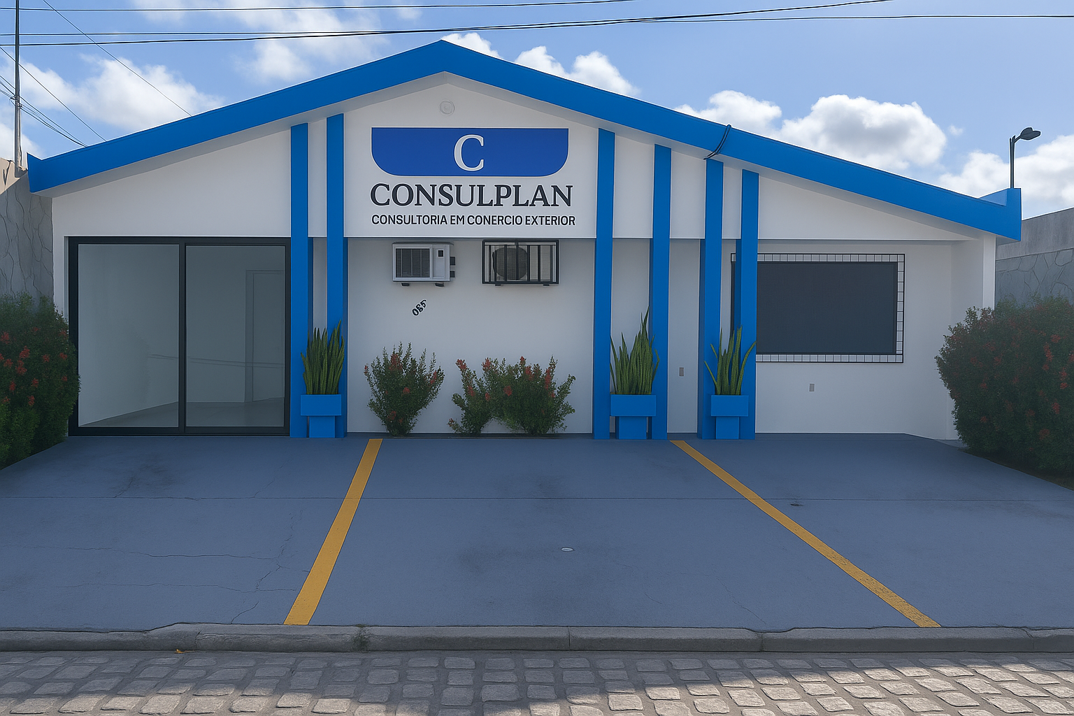 Fachada da Consulplan - Escritório moderno em Maceió